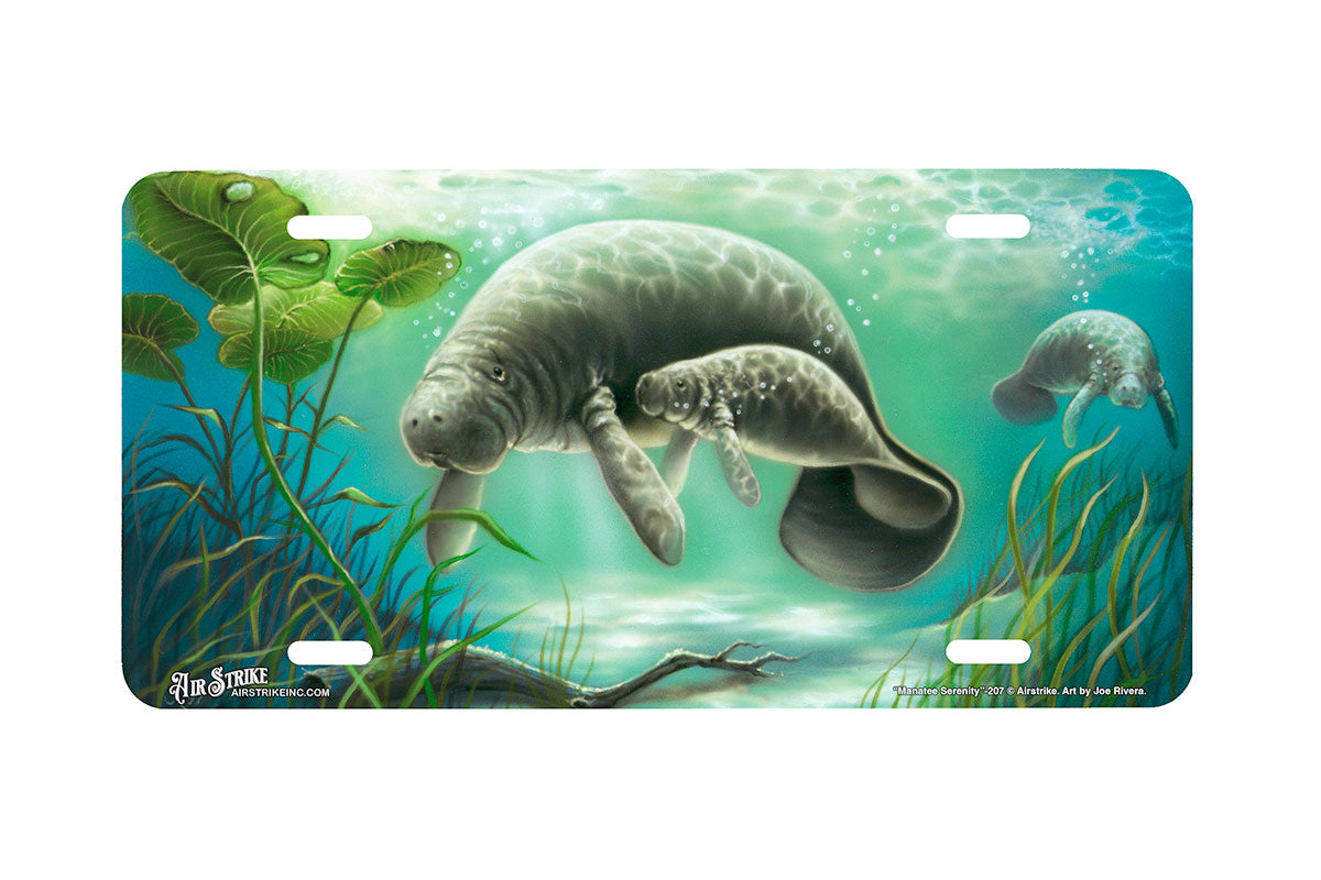 "Manatee Serenity" - Decorative License Plate