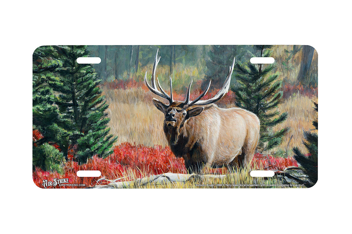 "Autumn Bugle" - Decorative License Plate