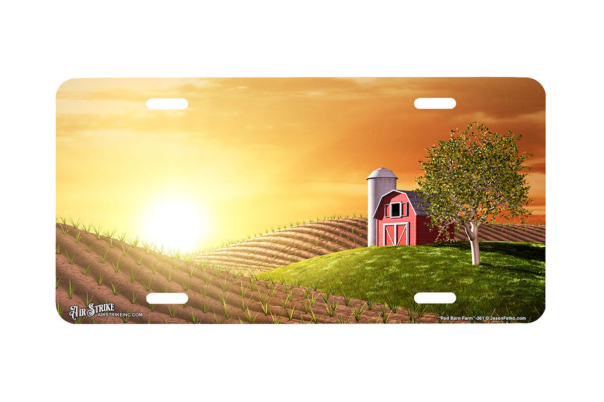 "Red Barn Farm" - Decorative License Plate