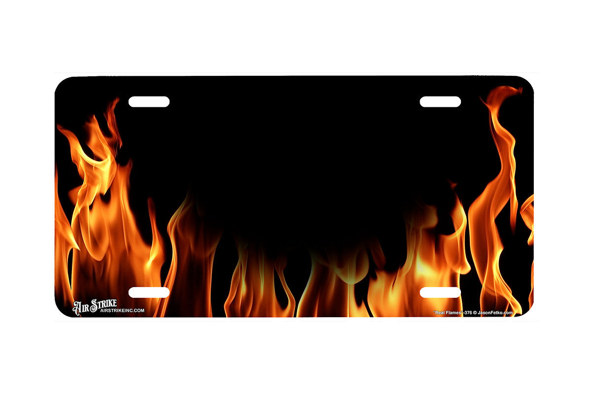 "Real Flames" - Decorative License Plate