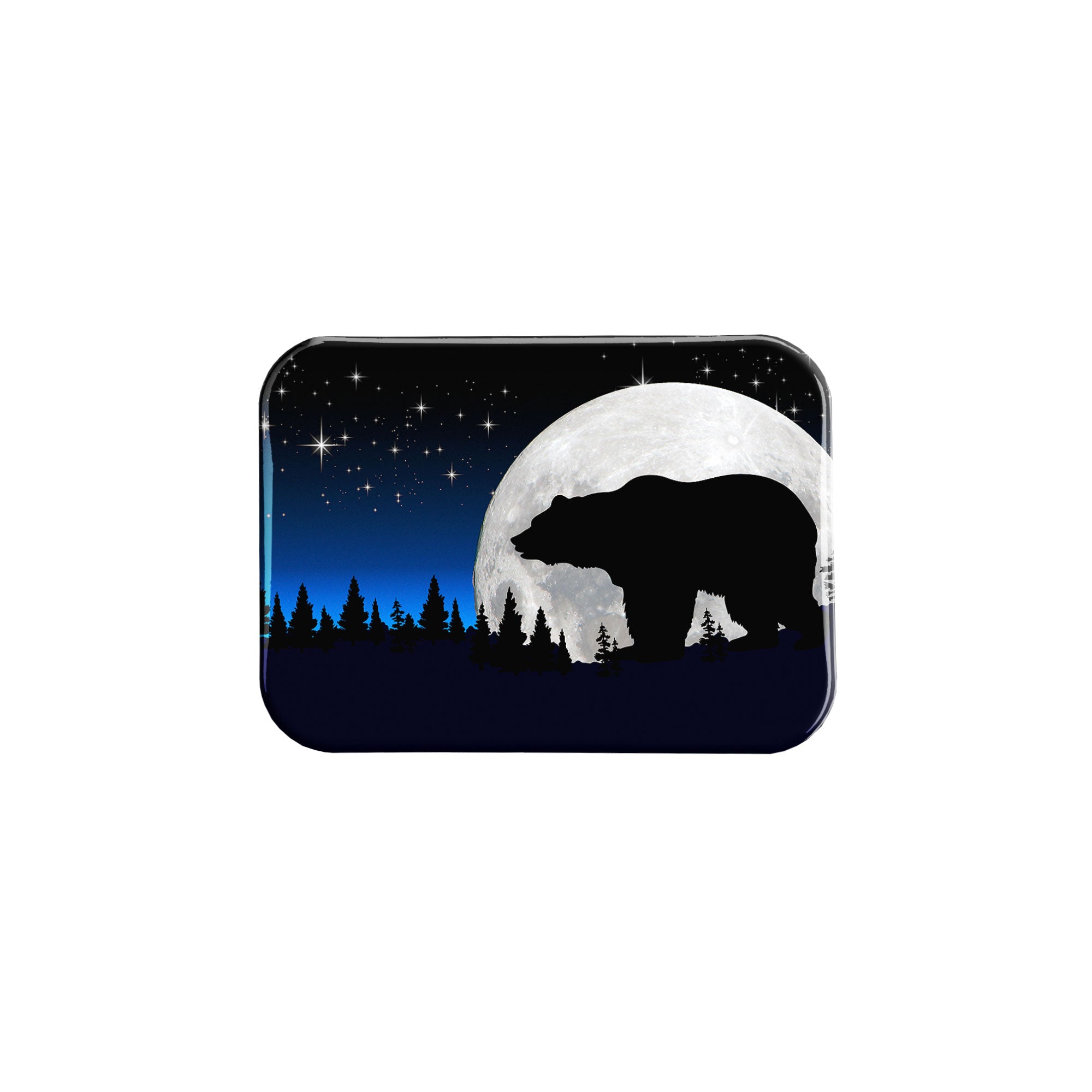 "Moonlight Bear" - 2.5" X 3.5" Rectangle Fridge Magnets