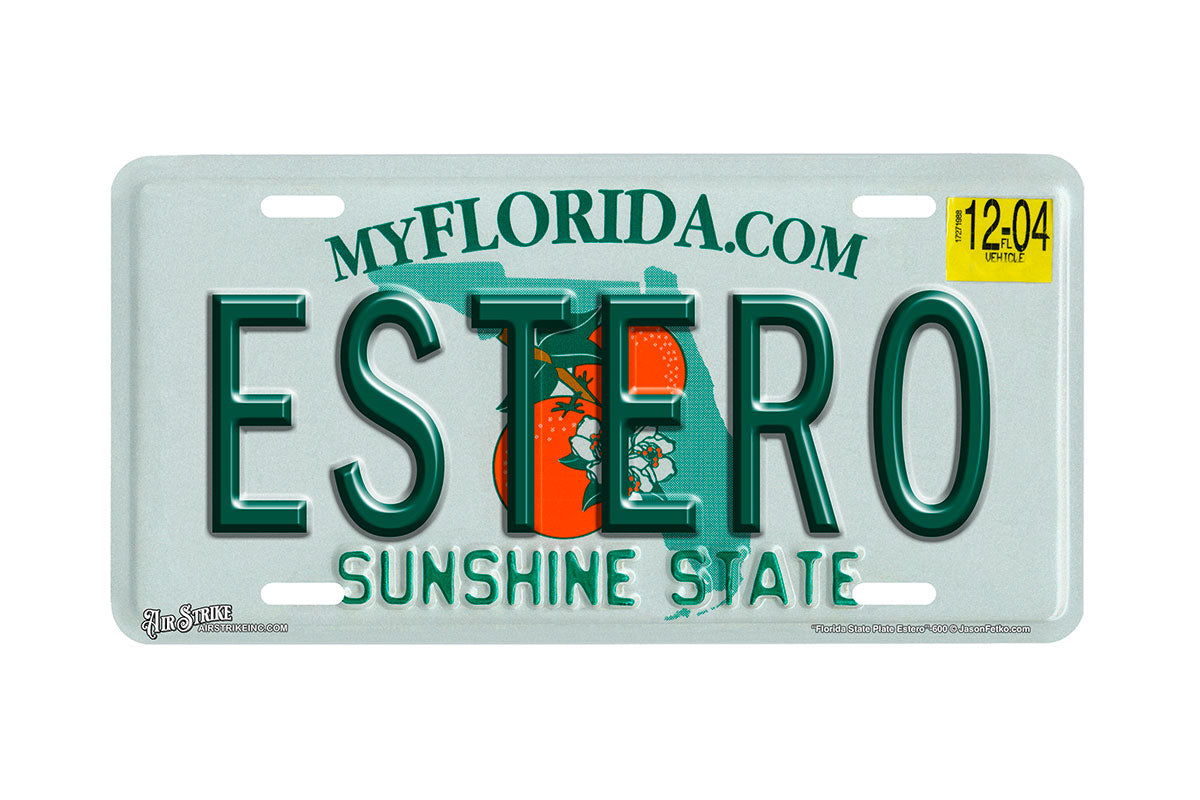 "Florida State Estero" - Decorative License Plate