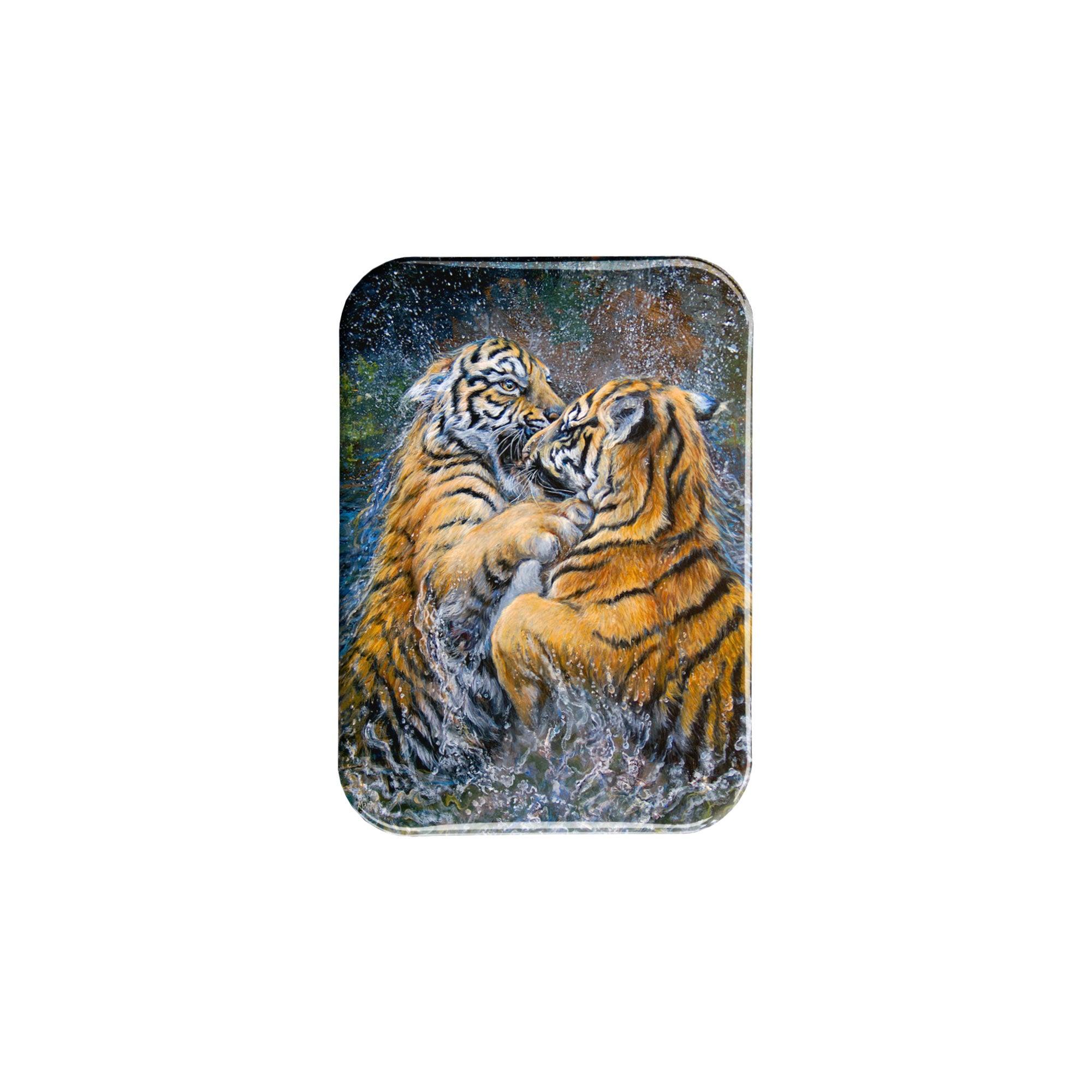 "Tiger Water Twins" - 2.5" X 3.5" Rectangle Fridge Magnets