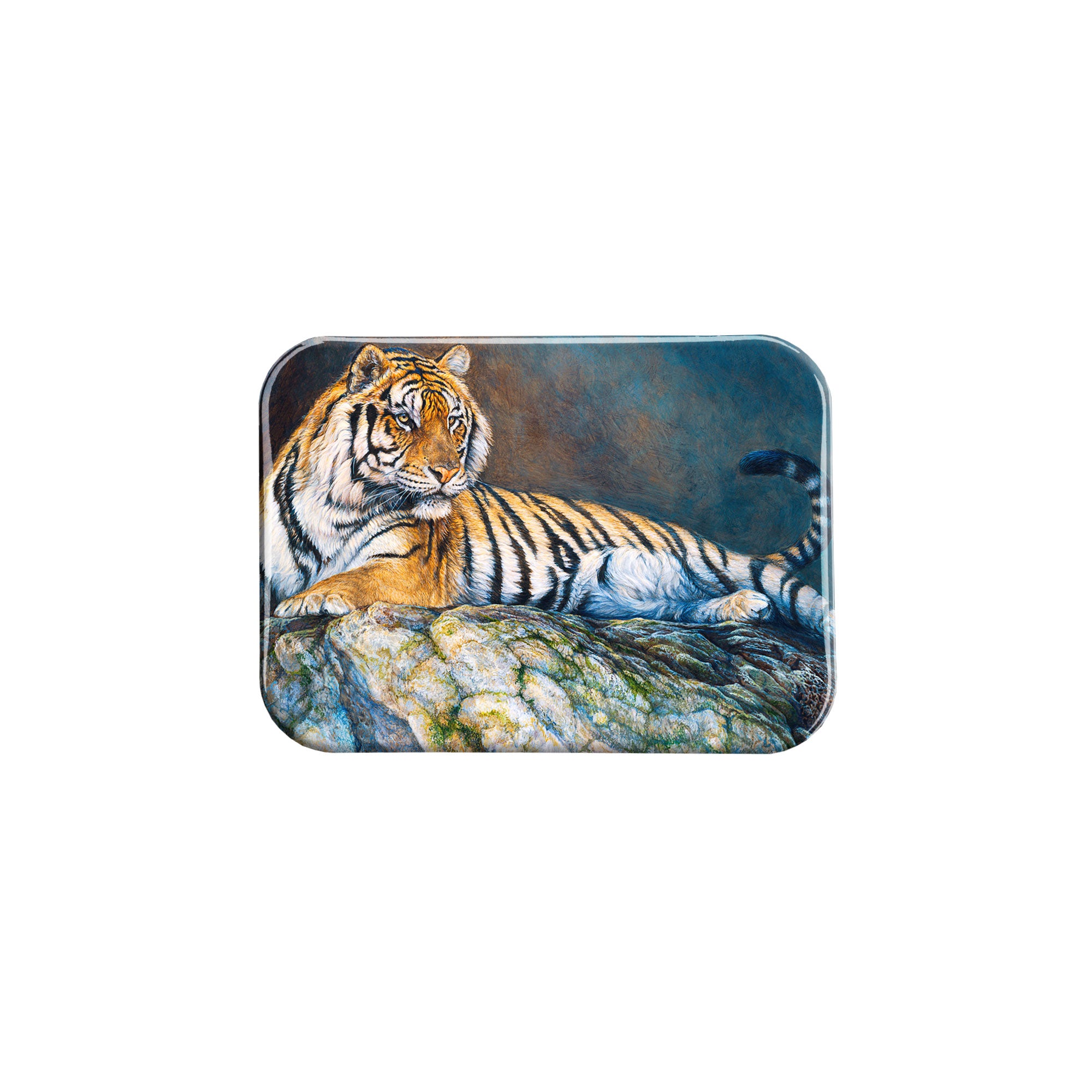 "Tiger on the Rocks" - 2.5" X 3.5" Rectangle Fridge Magnets