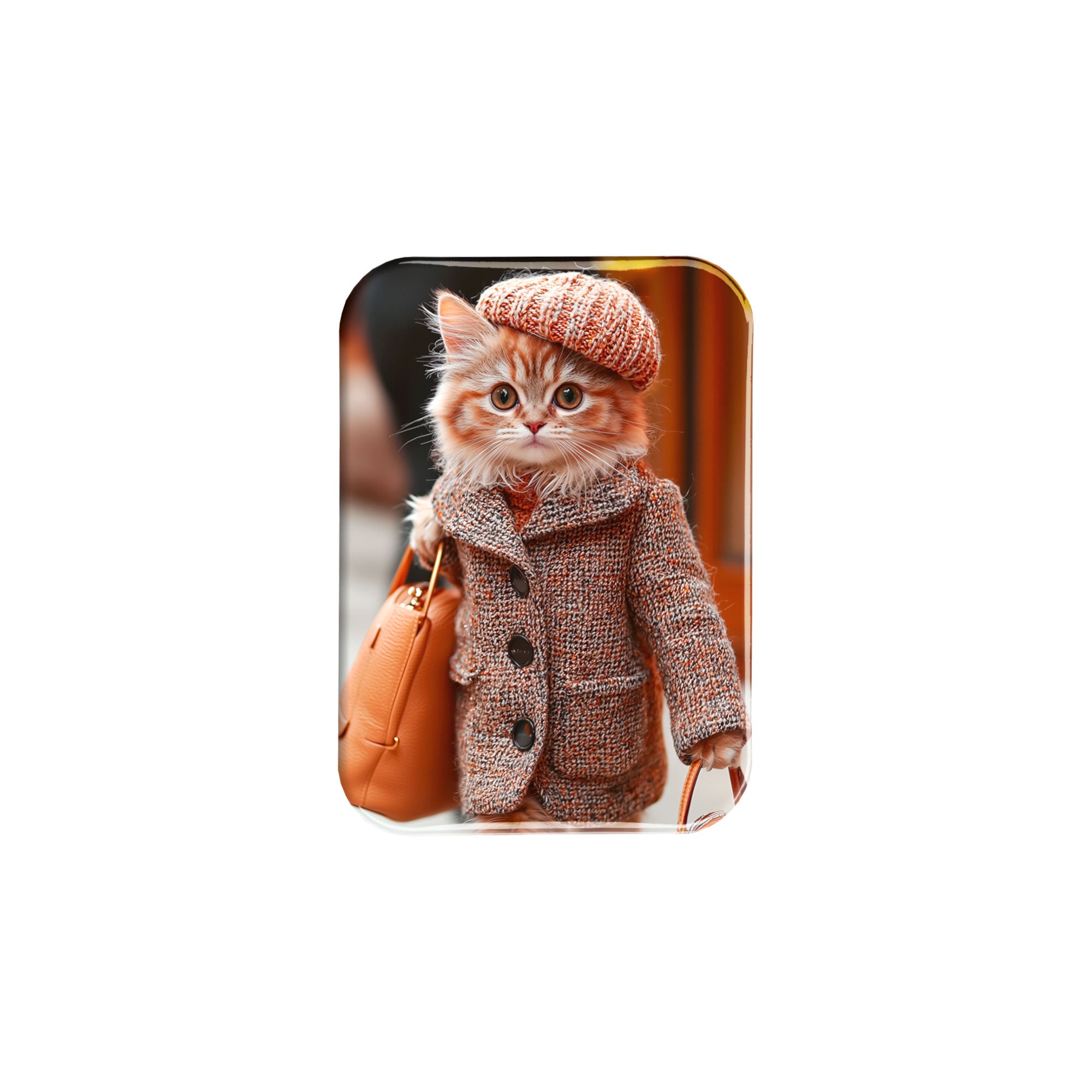 "Classy Cat" - 2.5" X 3.5" Rectangle Fridge Magnets