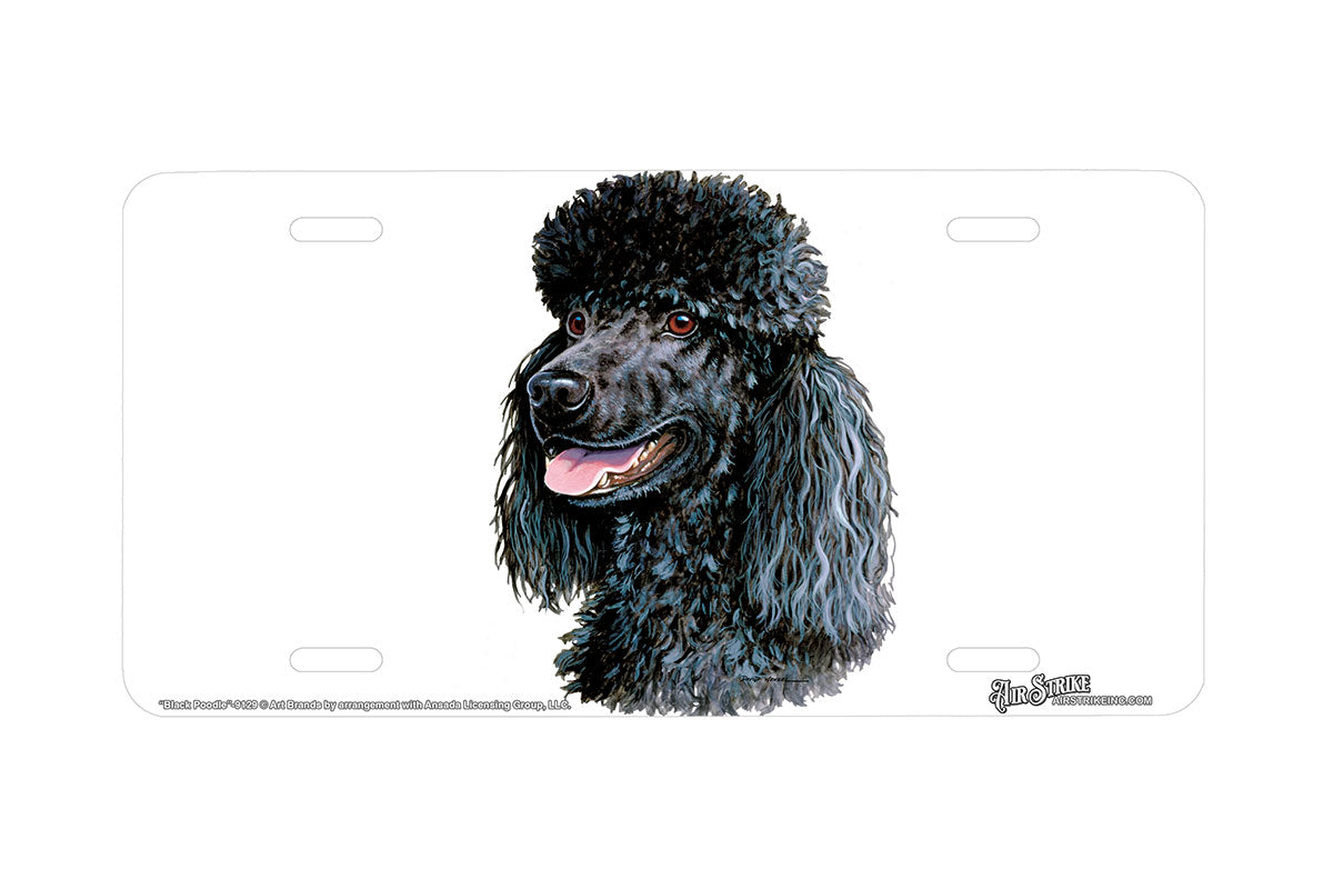 "Black Poodle" - Decorative License Plate