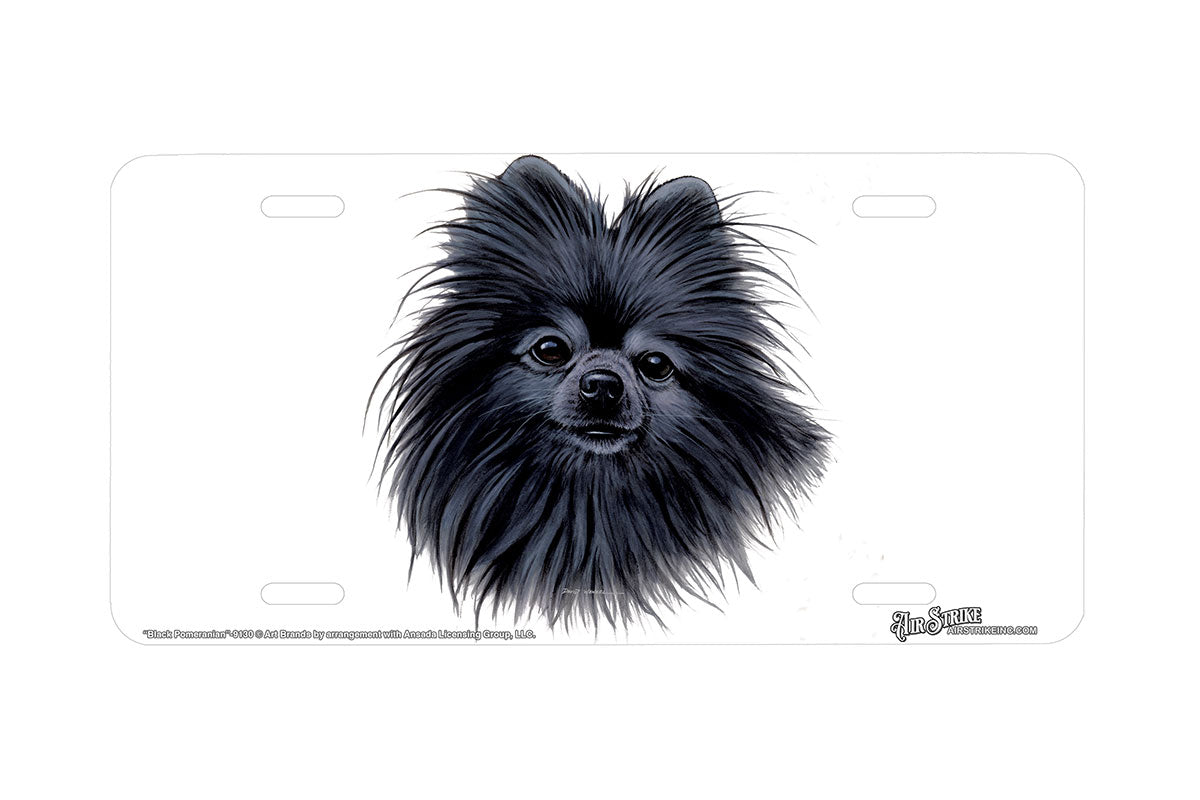 "Black Pomeranian" - Decorative License Plate