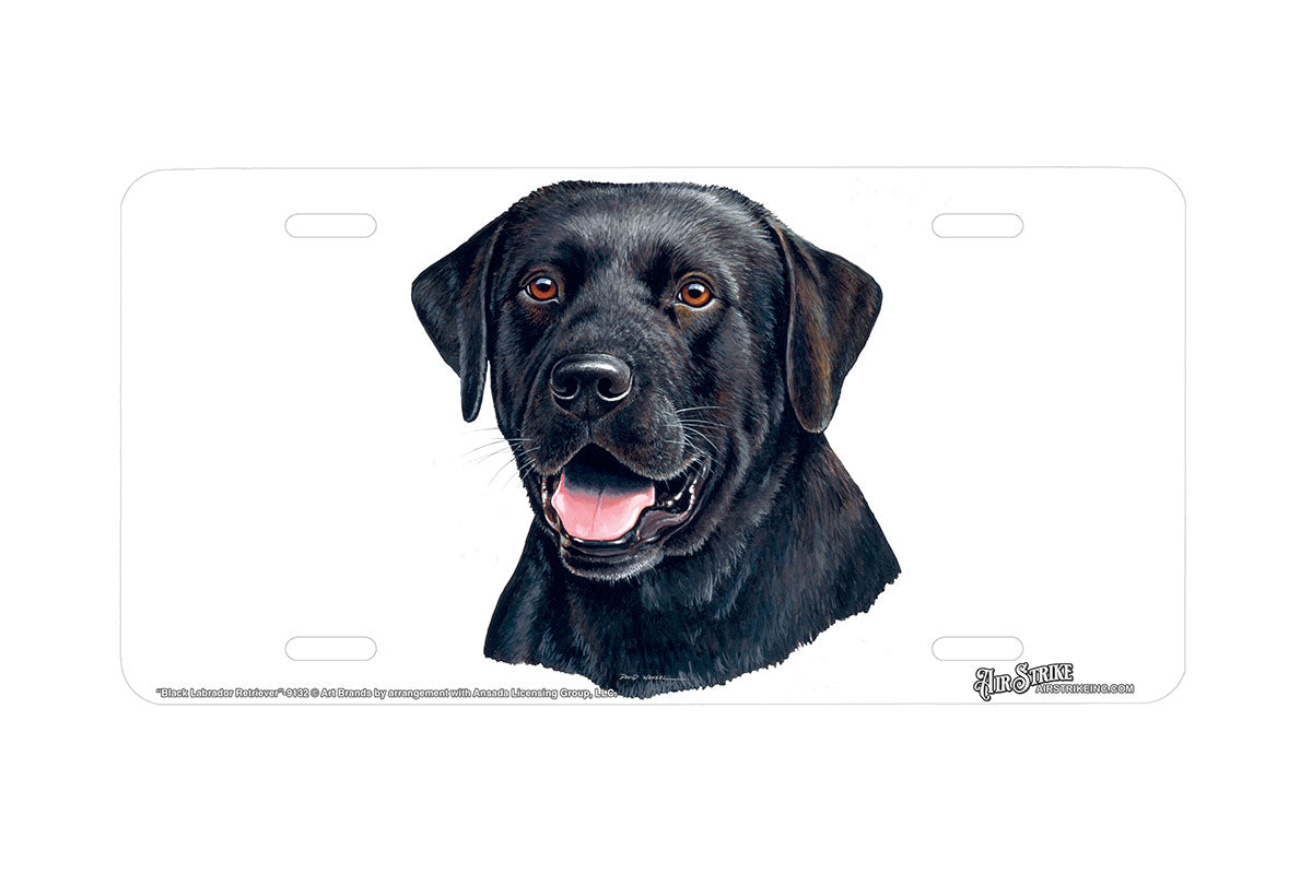 "Black Labrador Retriever" - Decorative License Plate