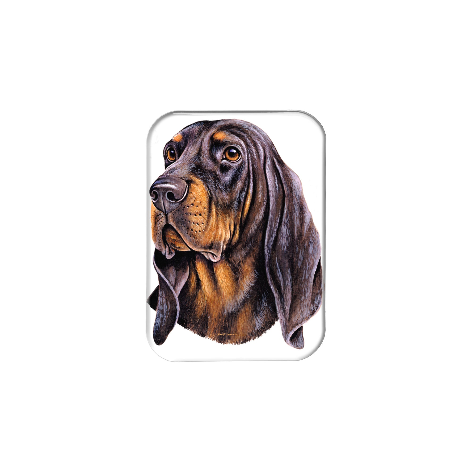 "Black and Tan Coonhound" - 2.5" X 3.5" Rectangle Fridge Magnets