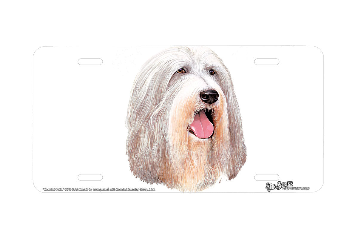 "Bearded Collie" - Decorative License Plate