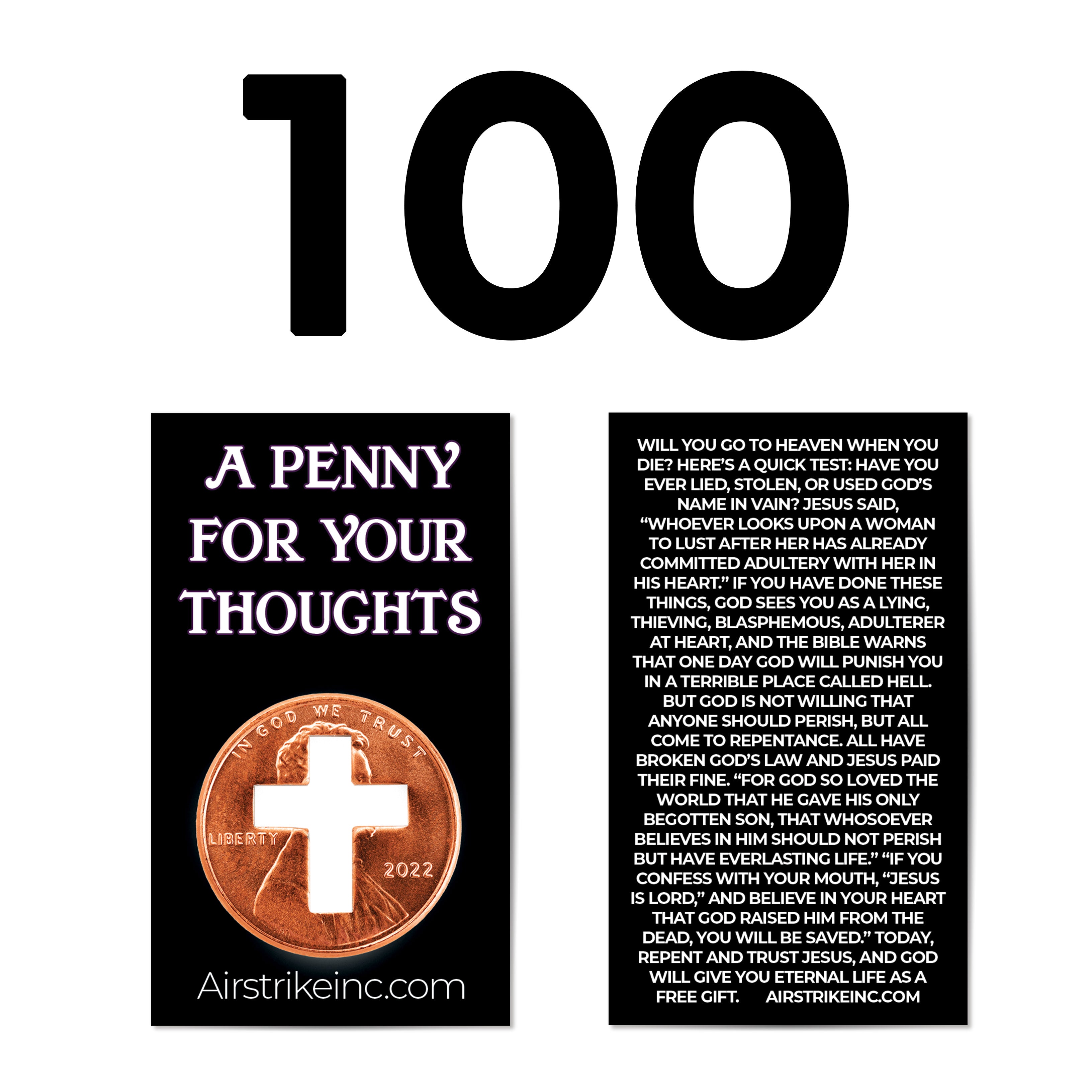 Cross Pennies From Heaven Card - A Penny For Your Thoughts