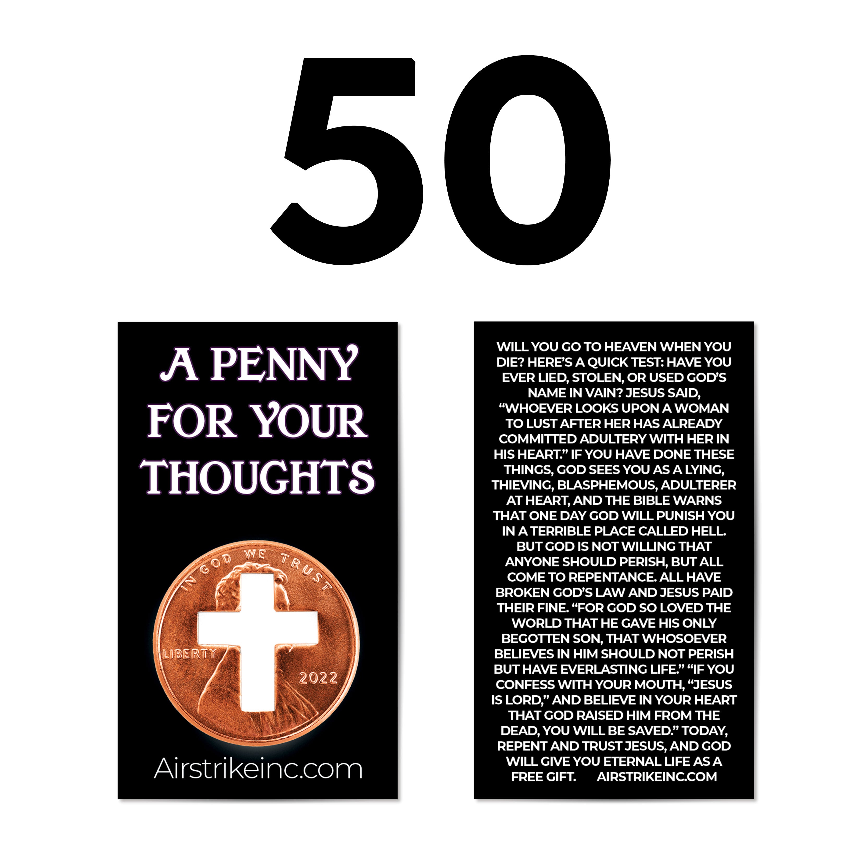 Cross Pennies From Heaven Card - A Penny For Your Thoughts